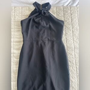 Elegant Black Halter Dress